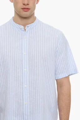 Camisa cuello mao lino algodón de Lefties en Camisas para argentina