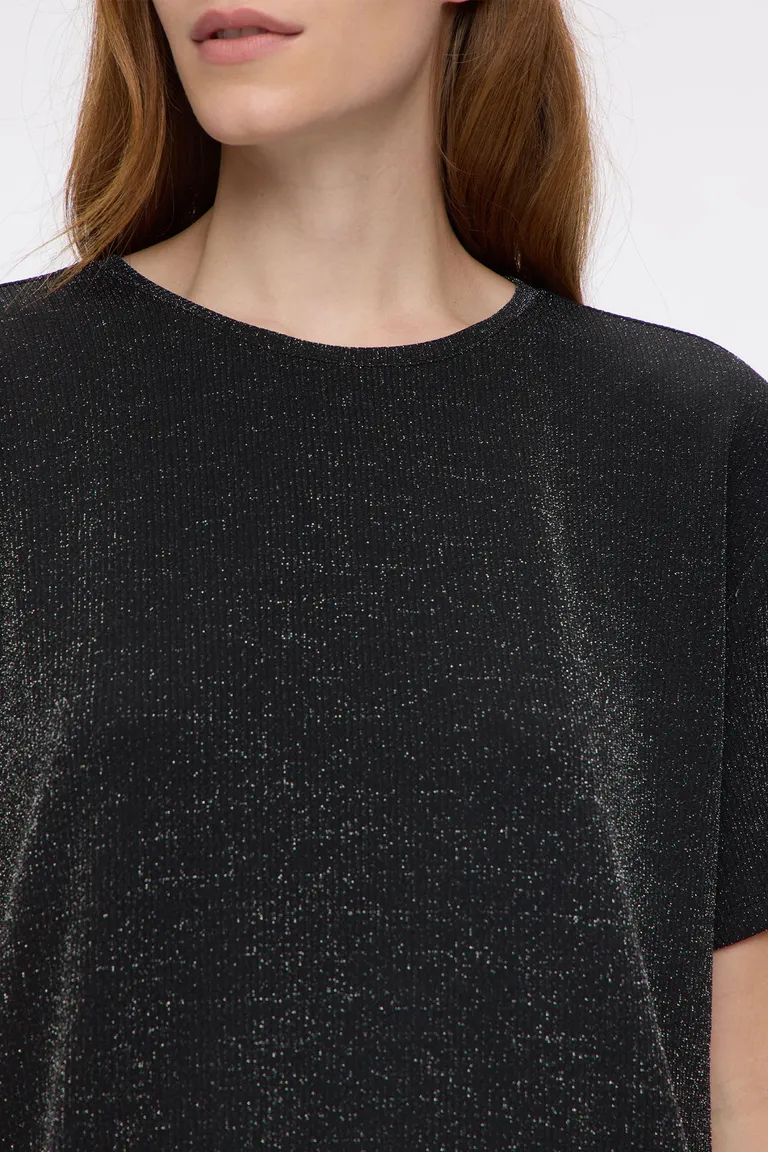 Vestido corto de ajuste holgado con mangas cortas y escote redondo de Cuesta Blanca en Vestidos para argentina