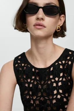Vestido crochet con flores de Mango en Vestidos para argentina