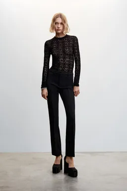 Remera bordada semitransparente de Mango en Blusas para argentina
