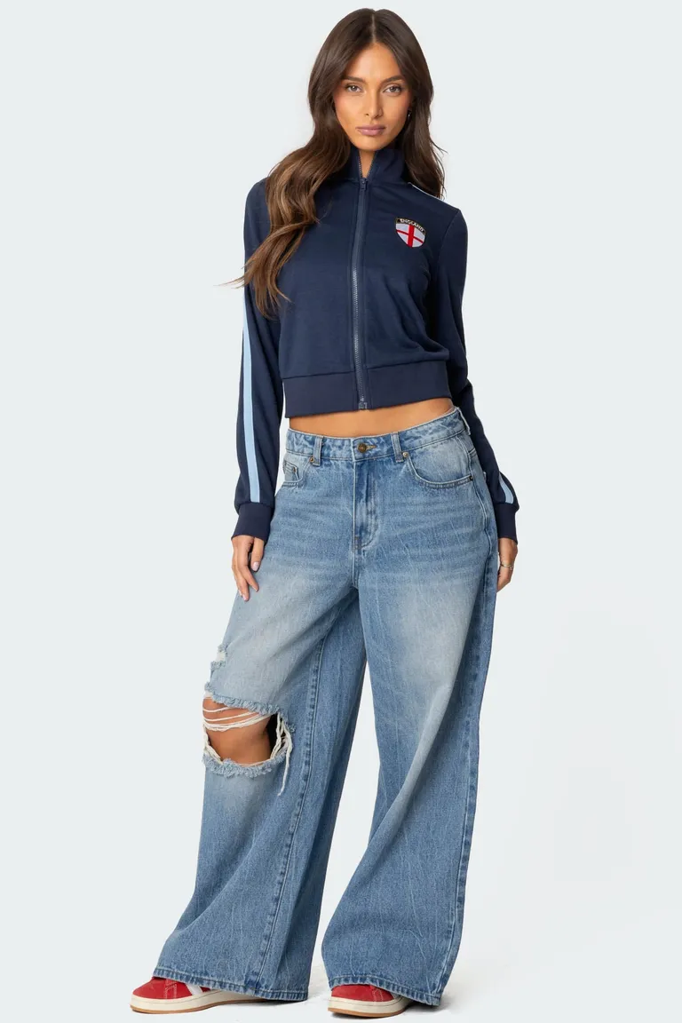 Jeans baggy tiro bajo desgastados de Edikted en Pantalones para argentina