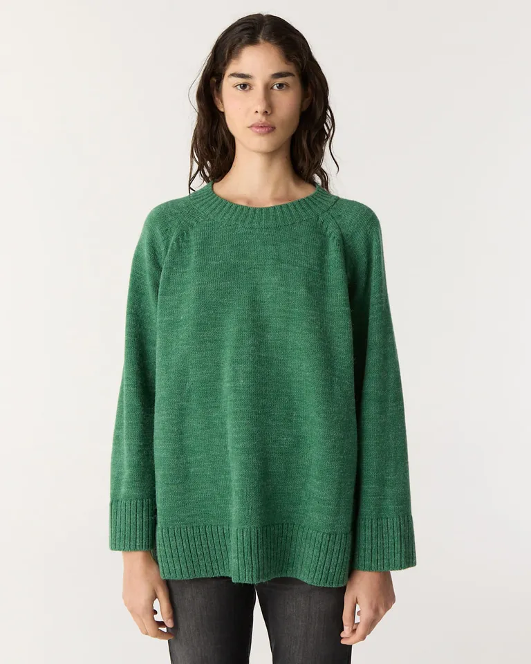 Sweater de tejido con cuello redondo y calce relajado con mangas amplias de Furzai en Buzos y Sweaters para argentina