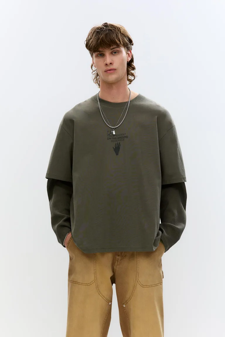 Remera doble manga de Pull&Bear en Buzos y Sweaters para argentina