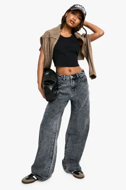 Jeans pierna ancha básicos de Boohoo en Pantalones para argentina