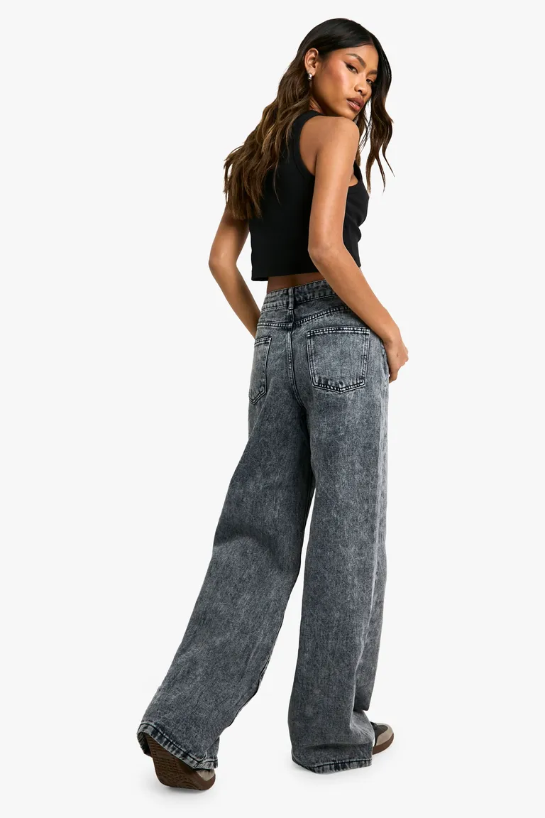 Jeans pierna ancha básicos de Boohoo en Pantalones para argentina