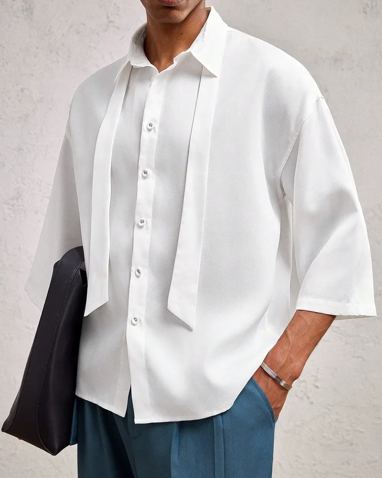 Camisa casual cuello vuelto hombre de Aknotic en Camisas para argentina