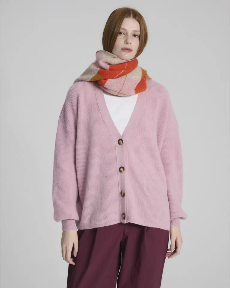 Cardigan tejido con escote en V y botones frontales de calce holgado de Blue Sheep en Buzos y Sweaters para argentina