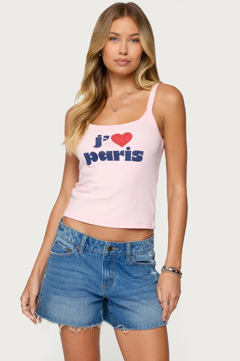 Musculosa love paris de Edikted en Remeras para argentina