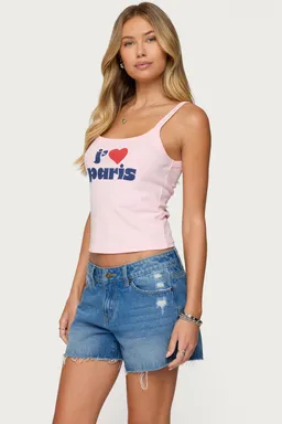 Musculosa love paris de Edikted en Remeras para argentina
