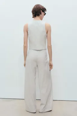 Chaleco traje mezcla lino de Mango en Chalecos para argentina