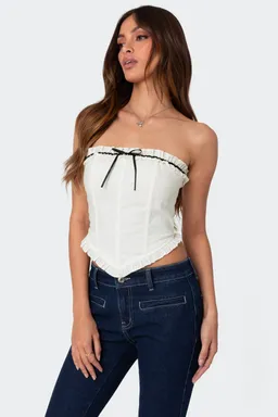 Corset coralie con volantes de Edikted en Tops para argentina