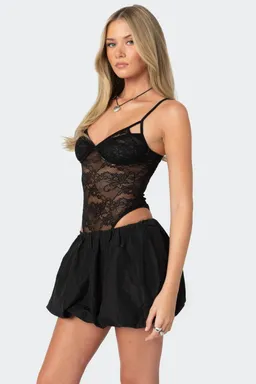 Body encaje transparente strappy de Edikted en Bodies para argentina