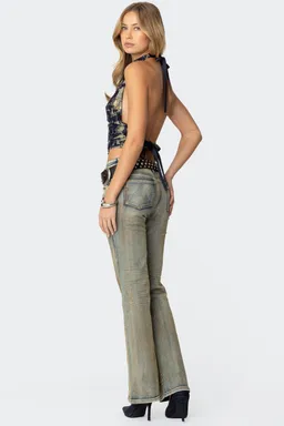 Top mesh estampado paz de Edikted en Tops para argentina