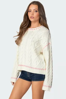 Sweater eleni tejido trenzado de Edikted en Buzos y Sweaters para argentina