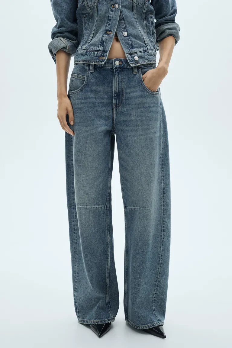 Jeans wideleg tiro medio de Mango en Pantalones para argentina