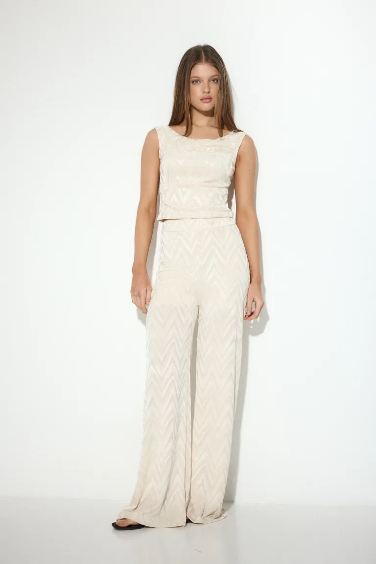 Pantalón Palazzo Blanco de Alta Cintura para Mujer de Audaz en Pantalones para argentina