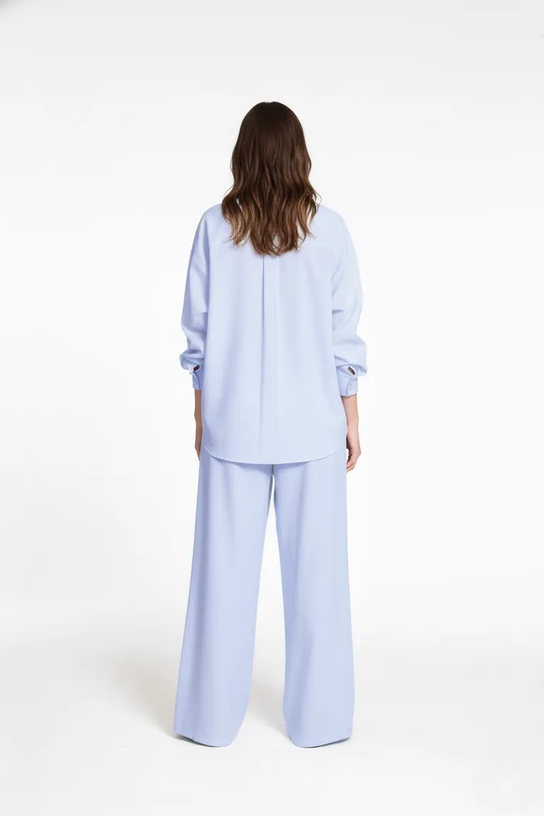 Pantalón de lino de corte amplio y cintura elástica de Justaosadia en Pantalones para argentina