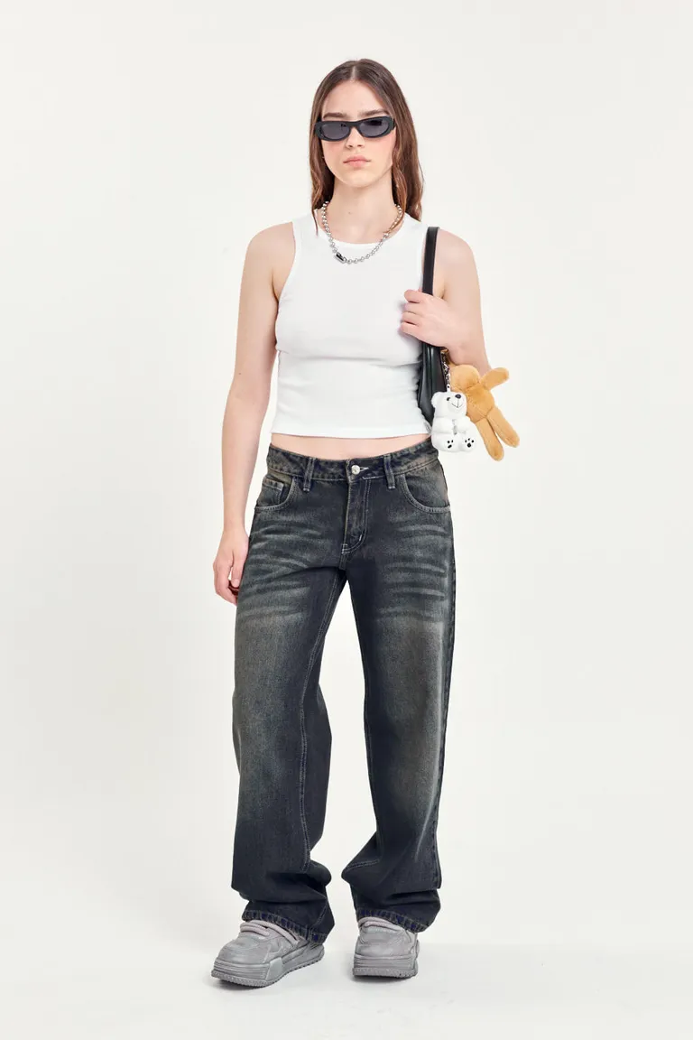 Jeans con corte ancho y diseño relajado para un look informal y cómodo de 47 Street en Pantalones para argentina