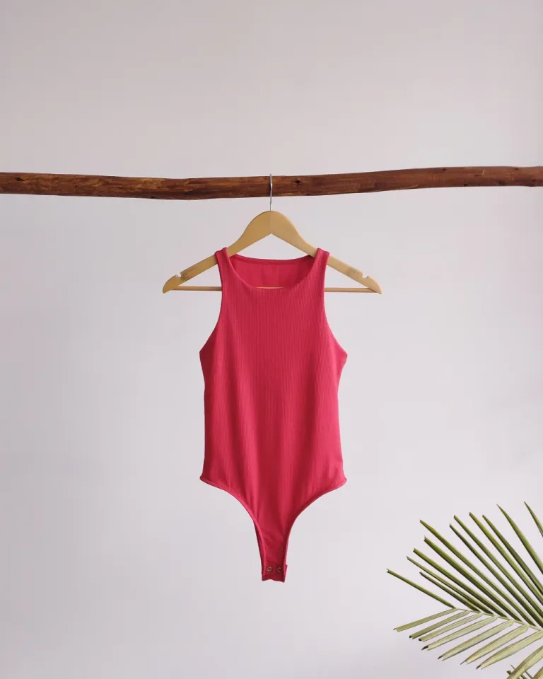 Body básico de cuello redondo con broche en la unión de Lemmon en Bodies para argentina