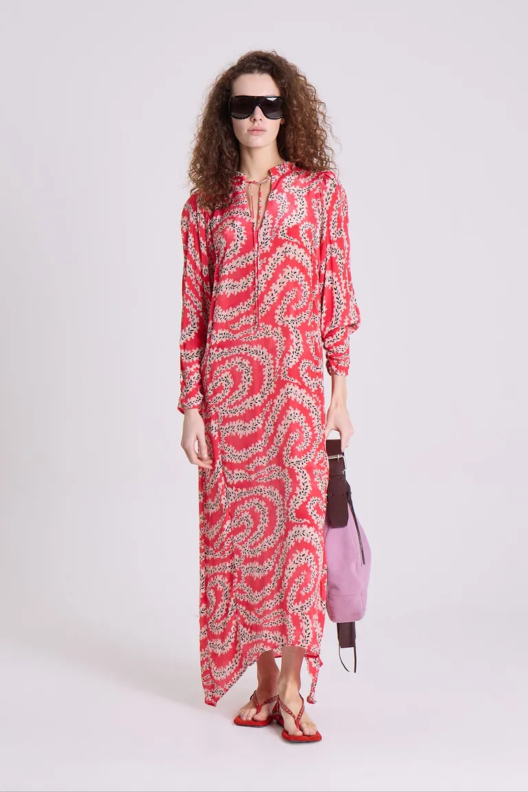 Vestido de crep con diseño estampado y mangas amplias para mujer de Maria Cher en Vestidos para argentina