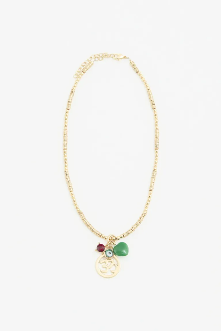 Collar de lentejuelas con dijes decorativos y borla de Rapsodia en Bijouterie para argentina