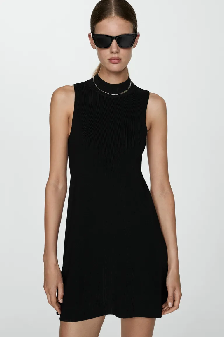 Vestido punto cuello perkins de Mango en Vestidos para argentina