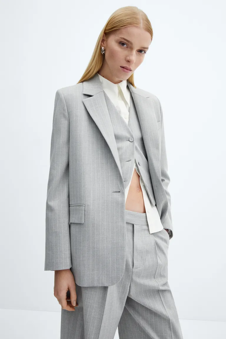 Americana traje raya diplomática de Mango en Blazers para argentina