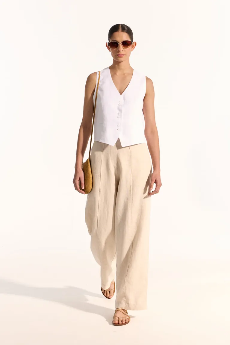 Chaleco de lino de corte clásico para un look elegante y refinado de Portsaid en Chalecos para argentina