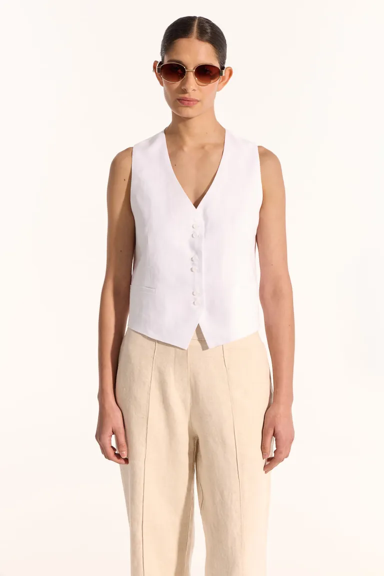 Chaleco de lino de corte clásico para un look elegante y refinado de Portsaid en Chalecos para argentina