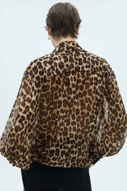 Blusa leopardo con lazo de Mango en Blusas para argentina