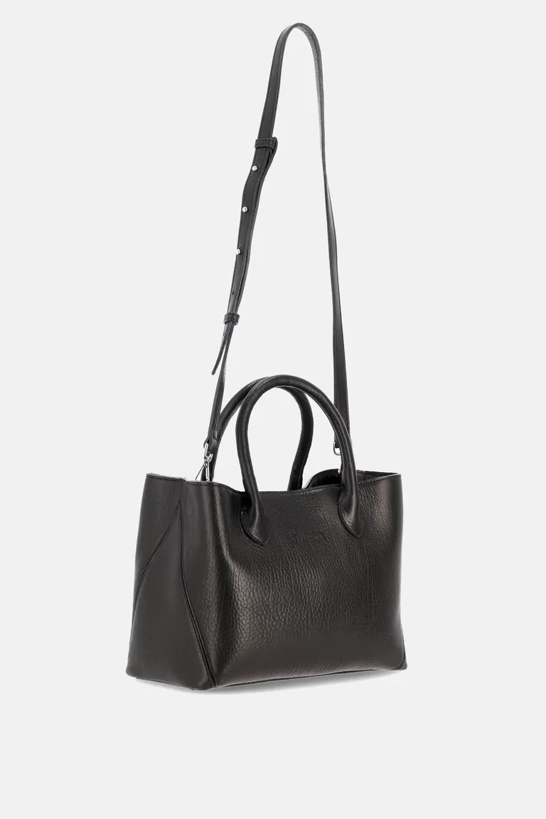 Bolso de mano negro con recortes laterales y compartimentos internos de Justaosadia en Bolsos y Carteras para argentina