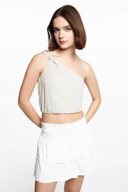 Top asimétrico con nudo de Mango Teen en Tops para argentina