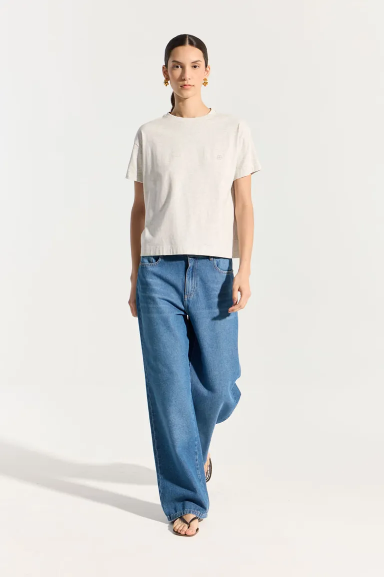 Pantalón de pierna ancha de tiro medio fabricado en algodón suave y duradero de Portsaid en Pantalones para argentina