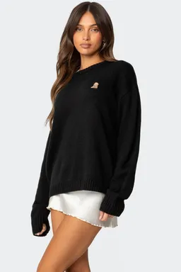 Sweater bordado puppy love de Edikted en Buzos y Sweaters para argentina