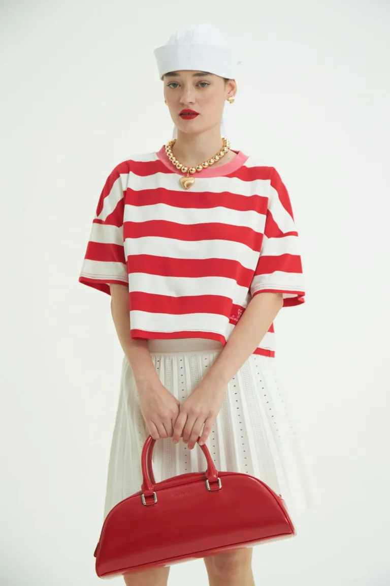 Remera a rayas con bordado y logo - Un básico de moda con estilo propio de Las Pepas en Remeras para argentina