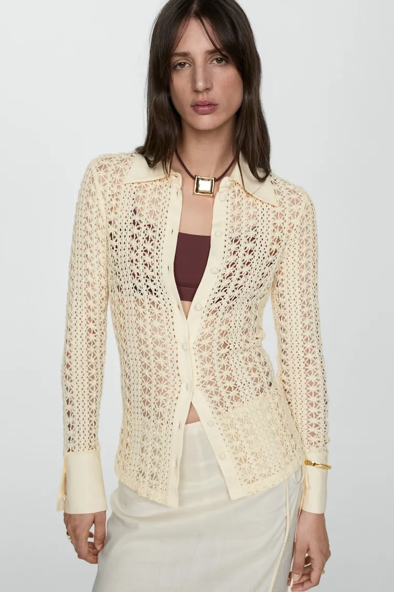 Camisa crochet de Mango en Camisas para argentina