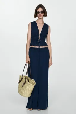 Top fruncido lazos de Mango en Tops para argentina