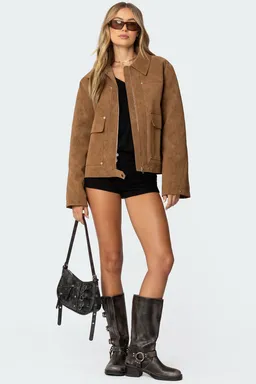 Campera annabelle gamuza sintética oversized de Edikted en Chaquetas para argentina