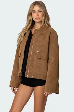 Campera annabelle gamuza sintética oversized de Edikted en Chaquetas para argentina