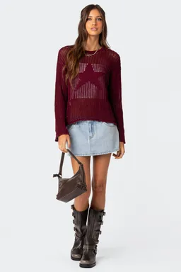 Sweater oversize estrellas de Edikted en Buzos y Sweaters para argentina