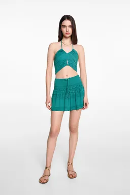 Top crop con estampa de Mango Teen en Tops para argentina