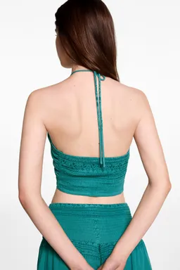 Top crop con estampa de Mango Teen en Tops para argentina