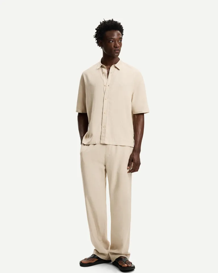 Pantalón wide leg jogger lino de Bershka en Pantalones para argentina