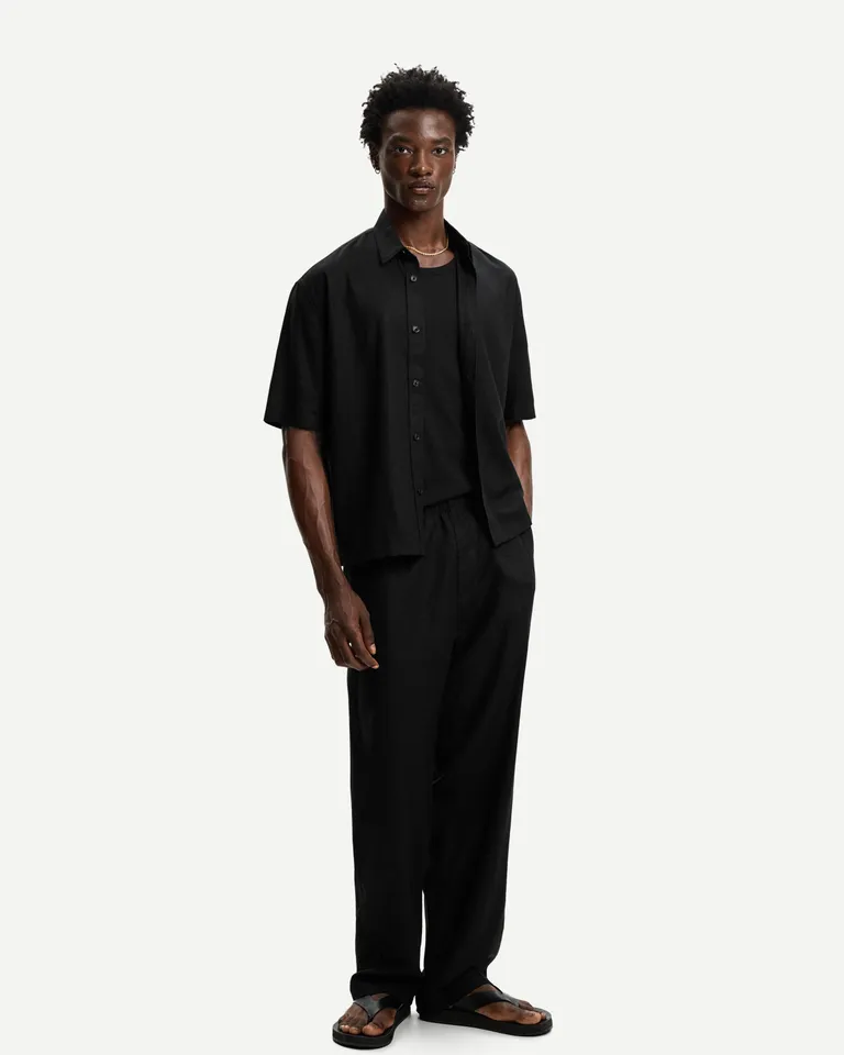 Pantalón wide leg jogger lino de Bershka en Pantalones para argentina