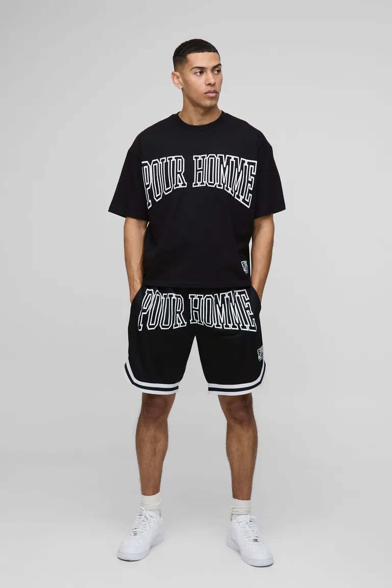 Conjunto basketball oversized homme de Boohooman en Bermudas y Shorts para argentina