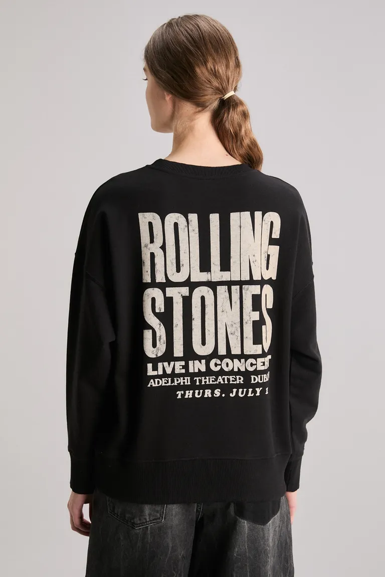 Buzo concert de estilo oversize con estampa exclusiva de la legendaria banda Rolling Stones de Kosiuko en Buzos y Sweaters para argentina