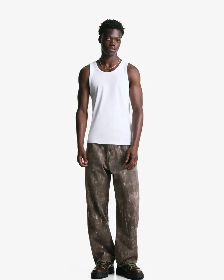 Pantalón superbaggy estampado de Bershka en Pantalones para argentina