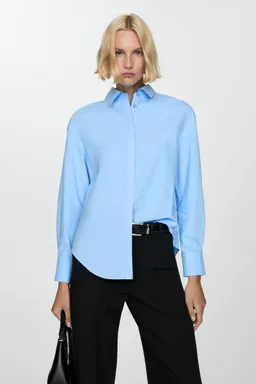 Camisa lyocell con botones ocultos de Mango en Camisas para argentina