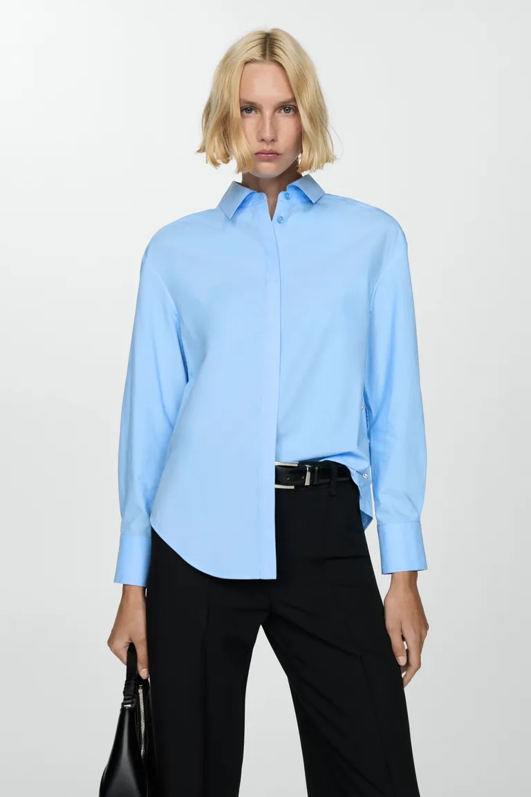 Camisa lyocell con botones ocultos de Mango en Camisas para argentina