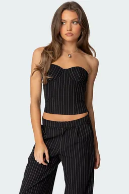 Corset strapless rayas aliza de Edikted en Tops para argentina